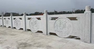 洛阳芝麻白河道栏杆 石材栏杆