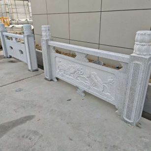 洛阳芝麻白河道栏杆 石材栏杆