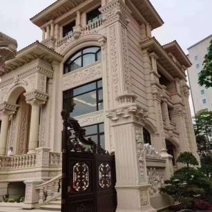 洛阳黄金麻别墅外墙异形定制