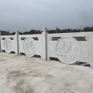 洛阳芝麻白河道栏杆 石材栏杆