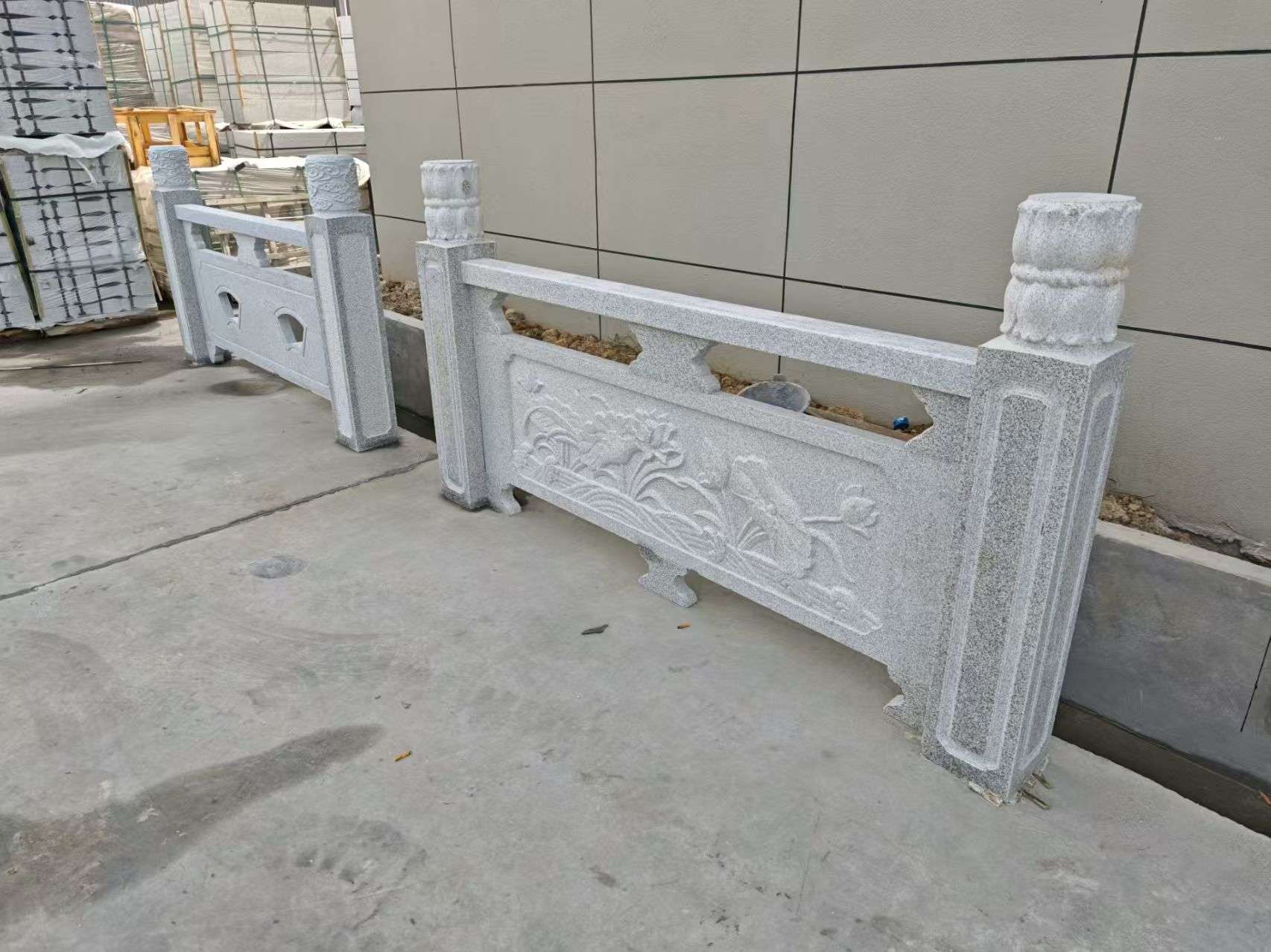 洛阳芝麻白河道栏杆 石材栏杆
