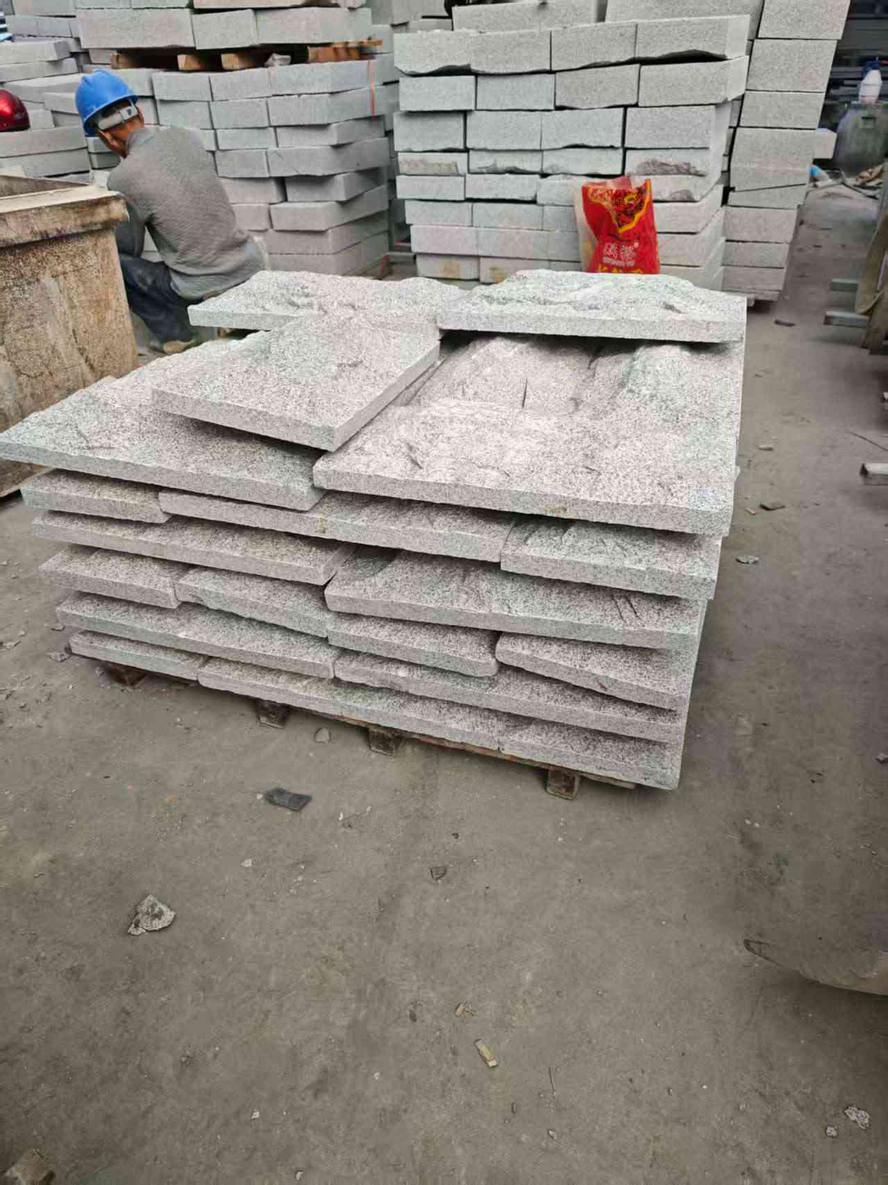 洛阳芝麻白蘑菇石，自然面